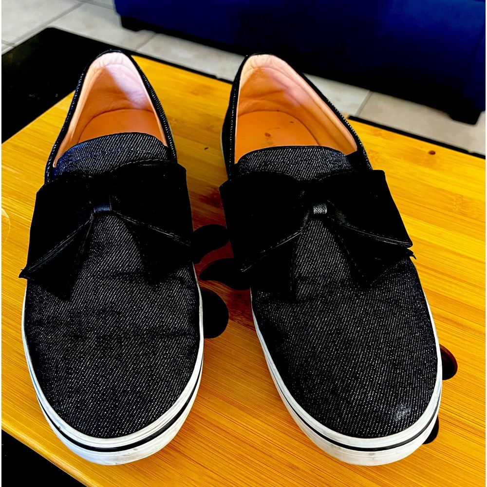Kate Spade denim bow flats shoes